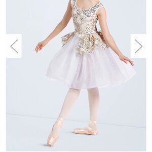 Weissman Gold and White Dance Costume 14661